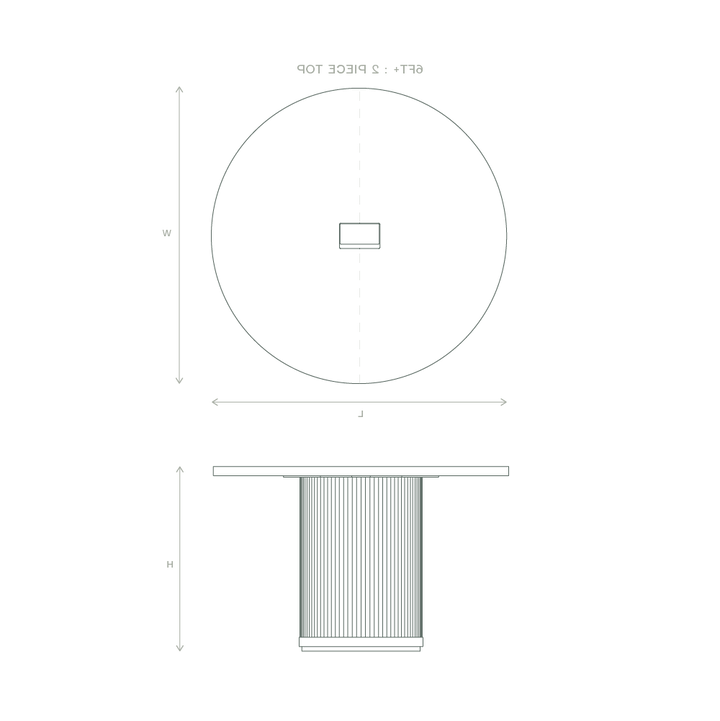 radius round meeting table dimensions